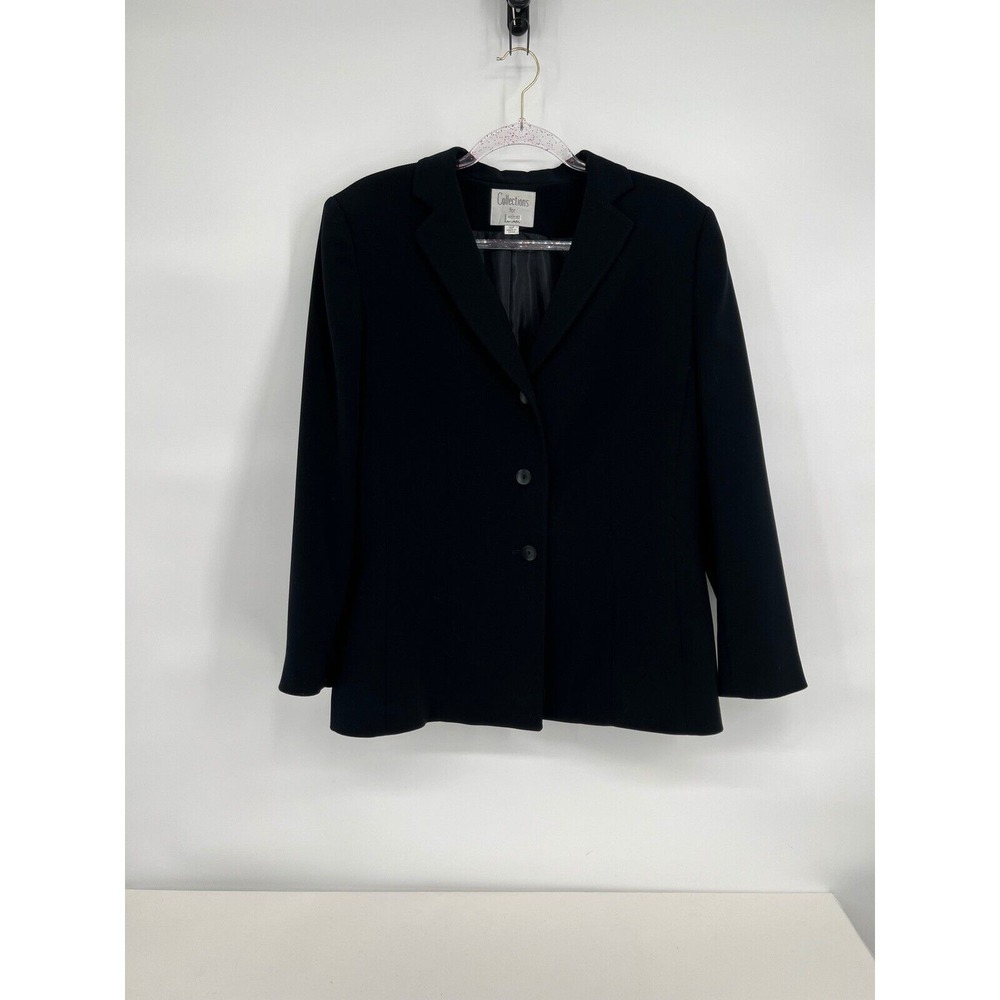 Collections for Le Suit Blazer‎ - Black Career Business Office Jacket 16P